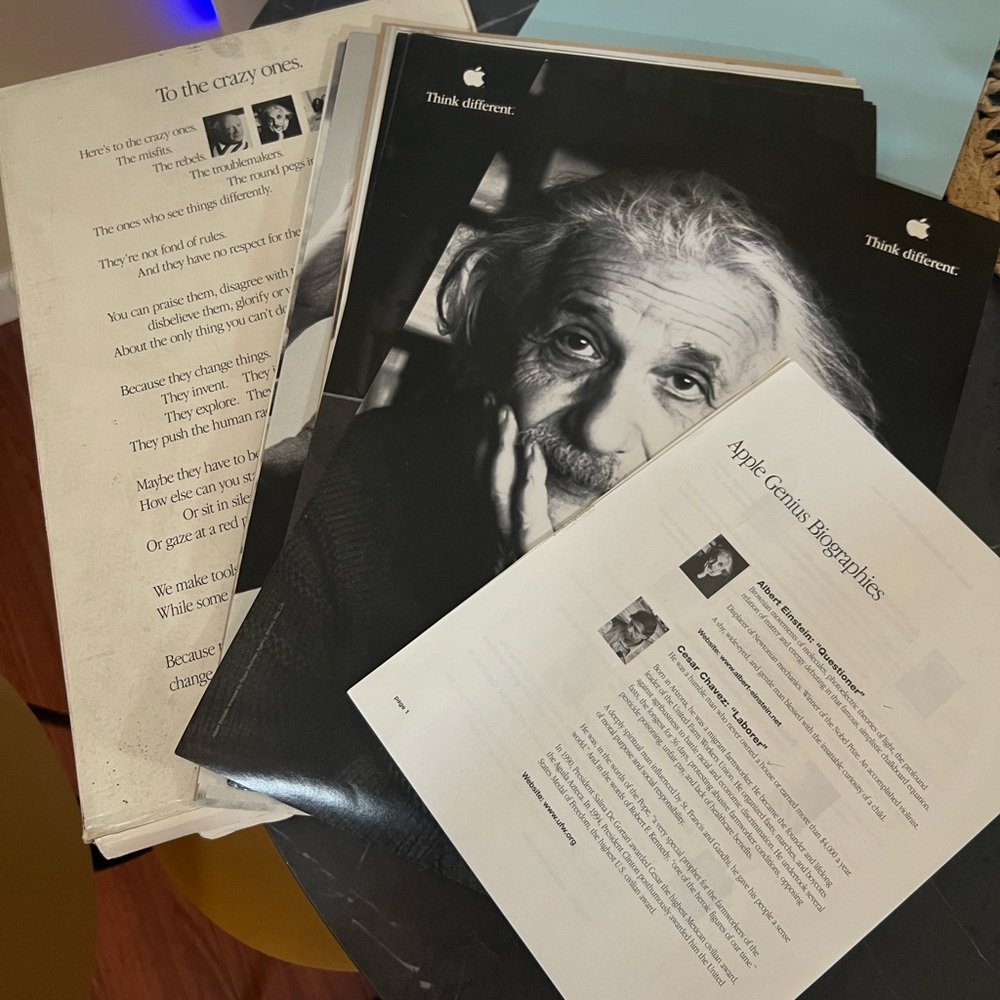 FULL SET of 1998 Apple “Think Different” Posters with original box and paperwork